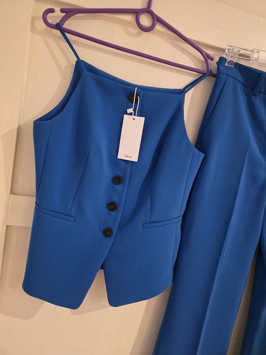 Komplet spodnie kamizelka mango