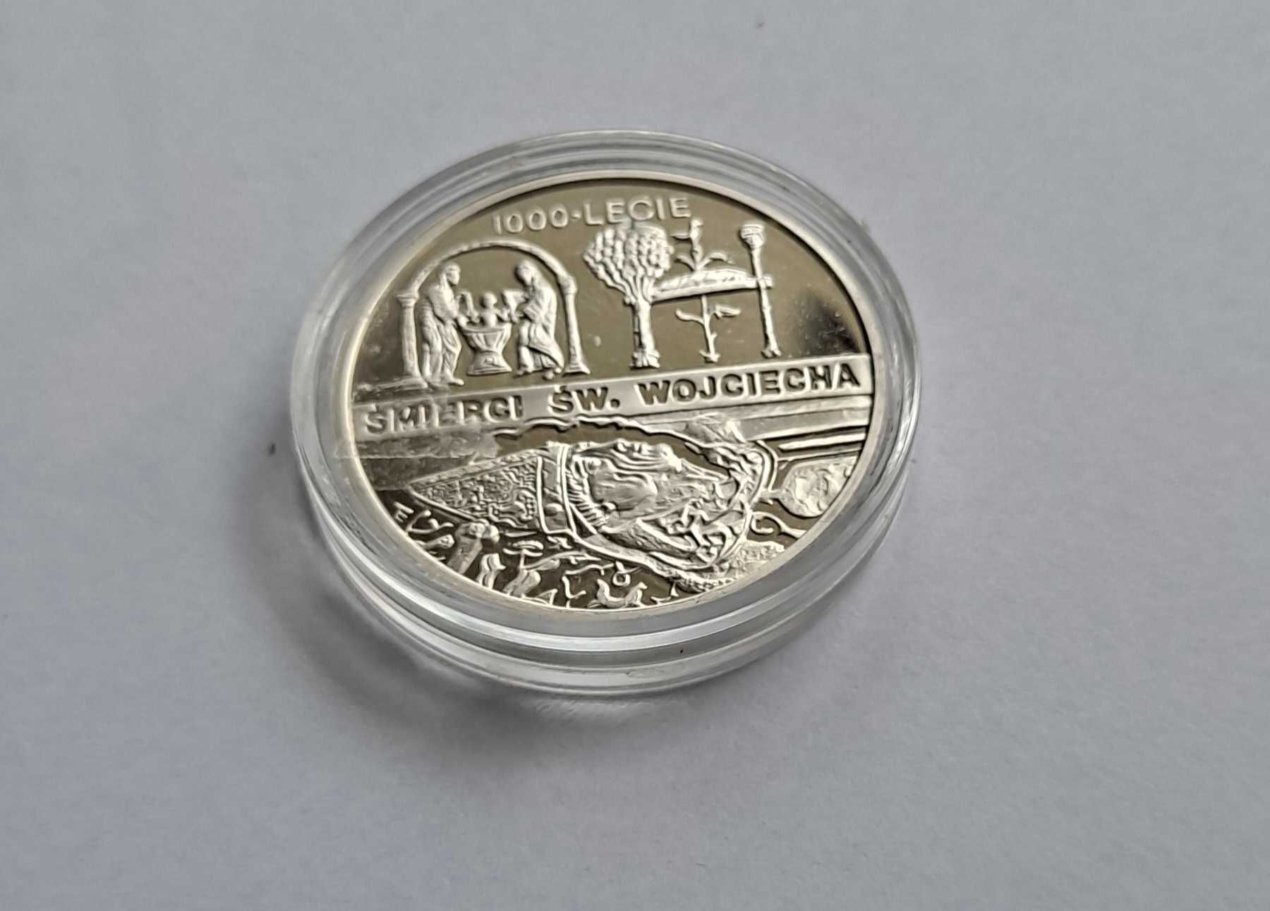 Moneta srebrna 10 zł 1000-lecie  śmierci św. Wojciecha 1997