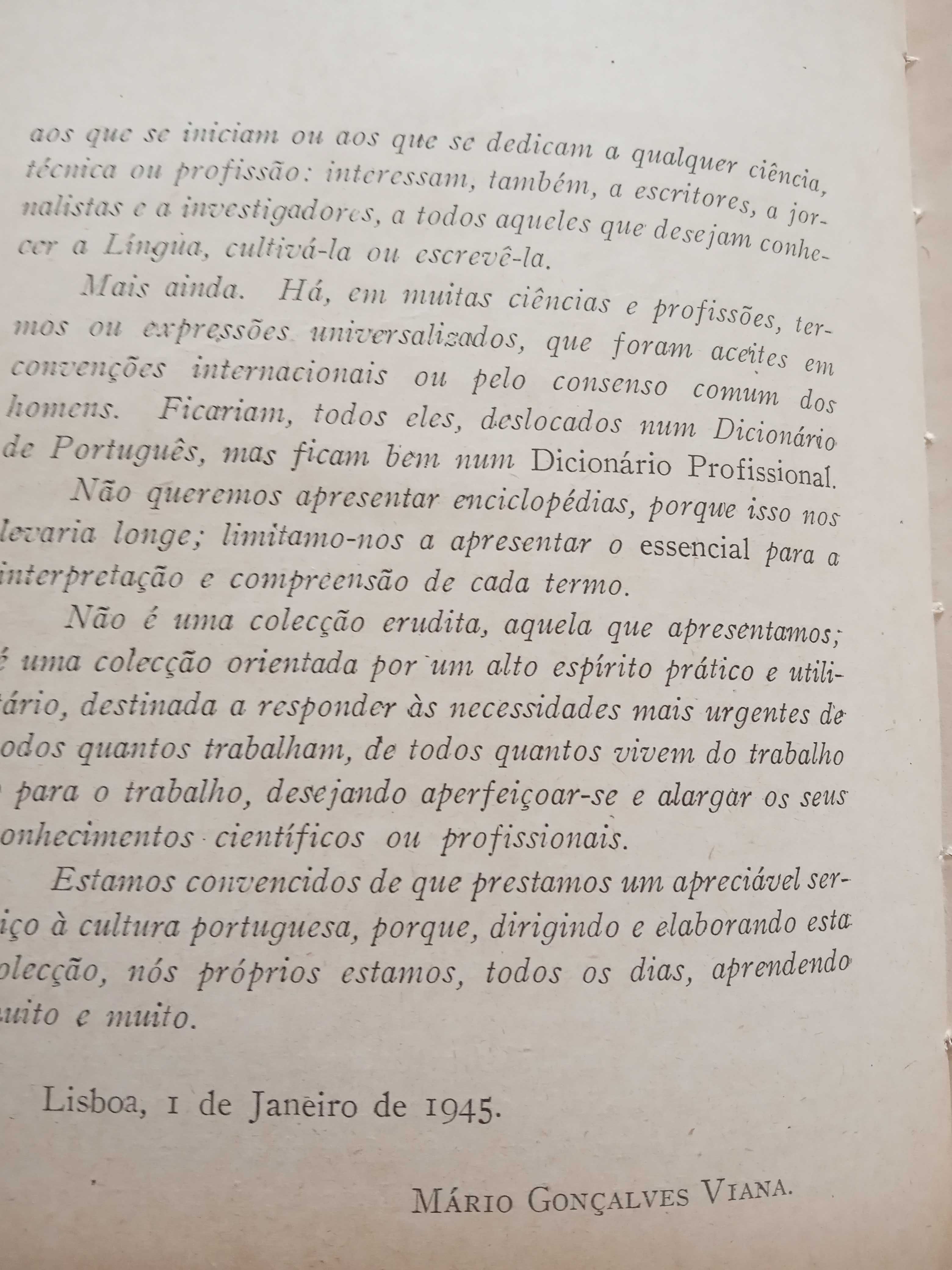 Dicionário Comercial 1945 J. Fontana da Silveira
