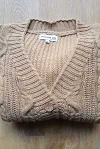 Wełniany  sweter  jasnobrązowy wełna alpaka