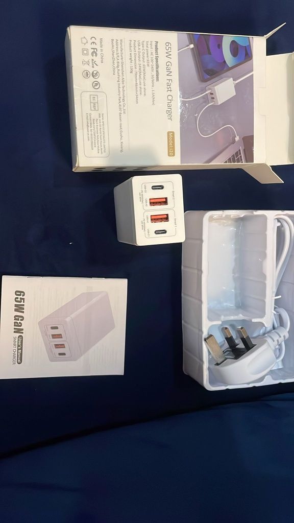 Adapter Gan 65W 4 porty