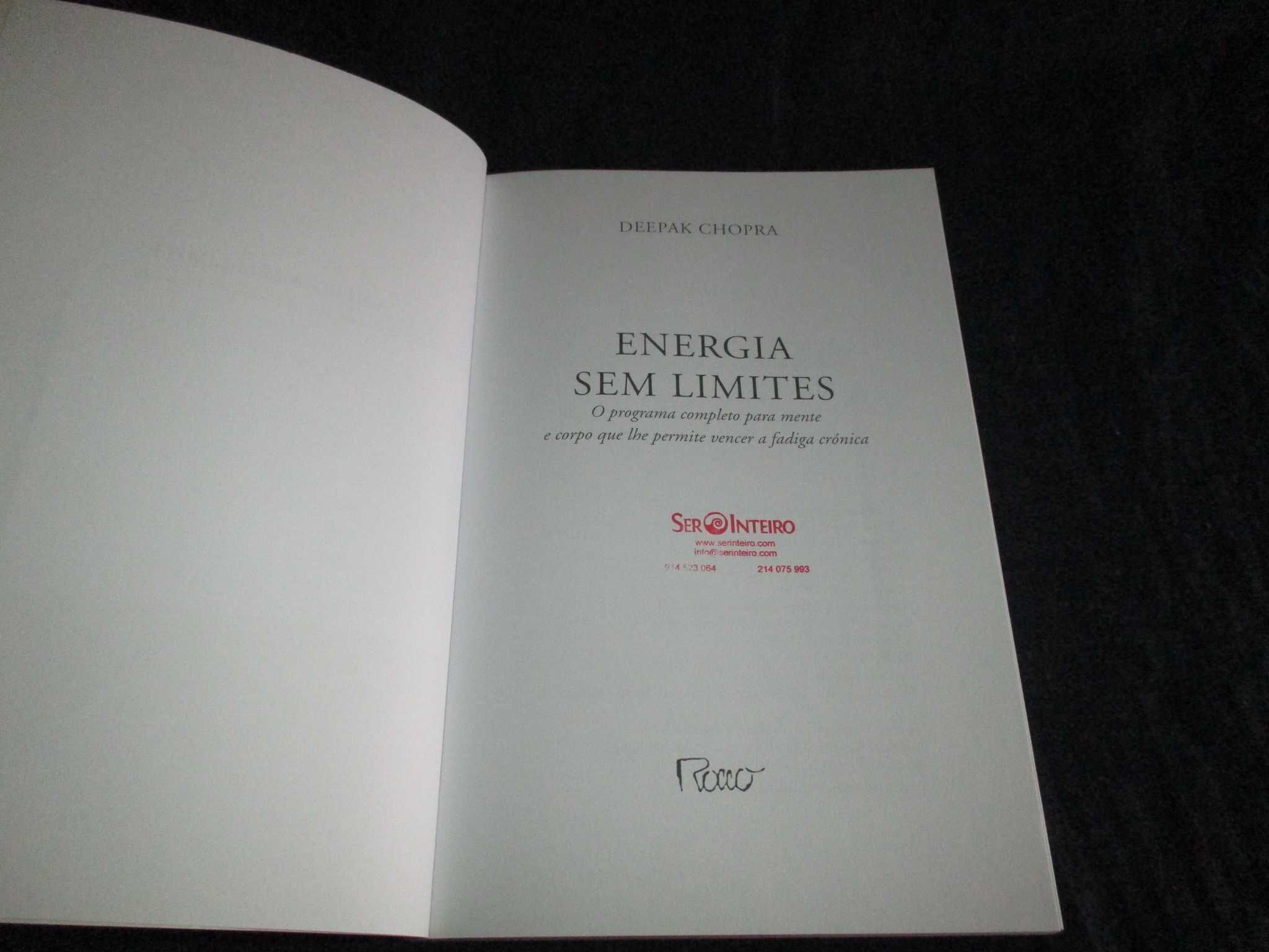 Livro Energia sem limites Deepak Chopra Rocco