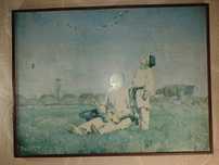 Obraz Chełmoński Bociany PRL roz.43x32cm