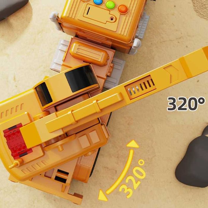 Interaktywny Dźwig z Ruchomym Hakiem Ciężarówka 1:14