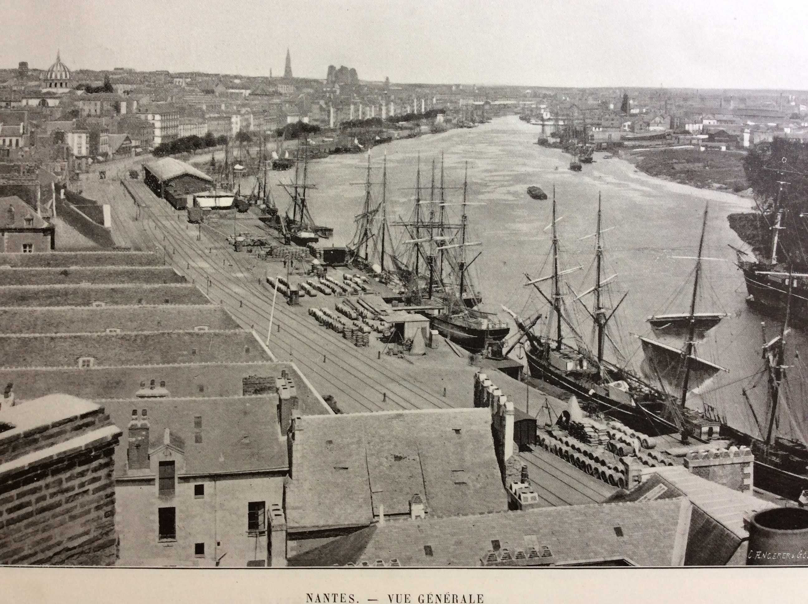 Nantes- Vue générale. Fotografia monocromática do século XIX