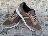 Adidas 7/1 кожаные сетка бежевые мужские кроссовки супер качество