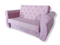 Kanapa rozkładana Amerkanska SOfa Chesterfield kryształ z pojemnikiem