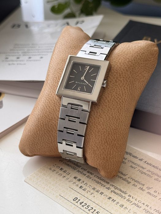 Bvlgari “Quadrato” 22mm com Caixa e Certificado