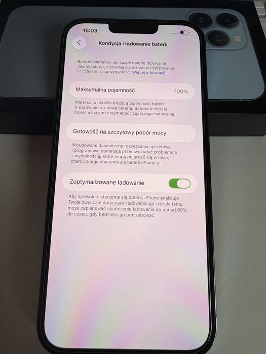 iPhone 13 Pro Max 256gb Sierra Blue Stan Idealny Bateria 100%