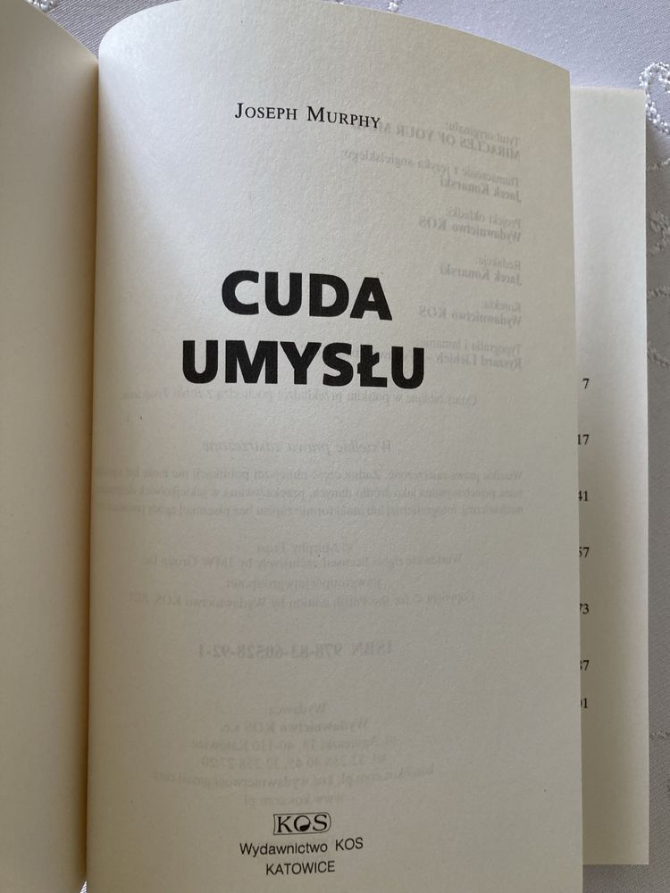 Książka Cuda Umysłu Joseph Murphy Wydanie