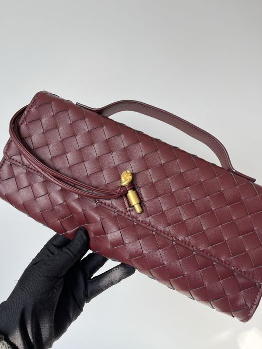Сумочка в стилі bv bottega veneta бургунді , шоколад