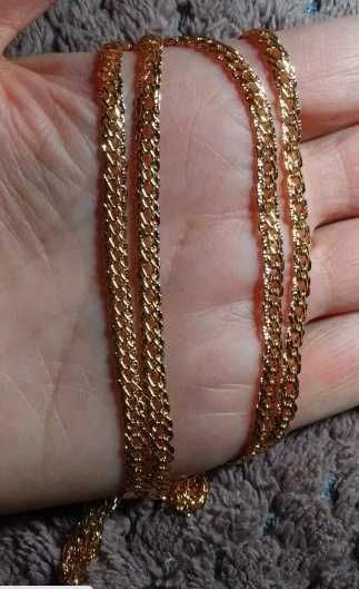 Красивое широкое ожерелье с покрытием по розовое золото