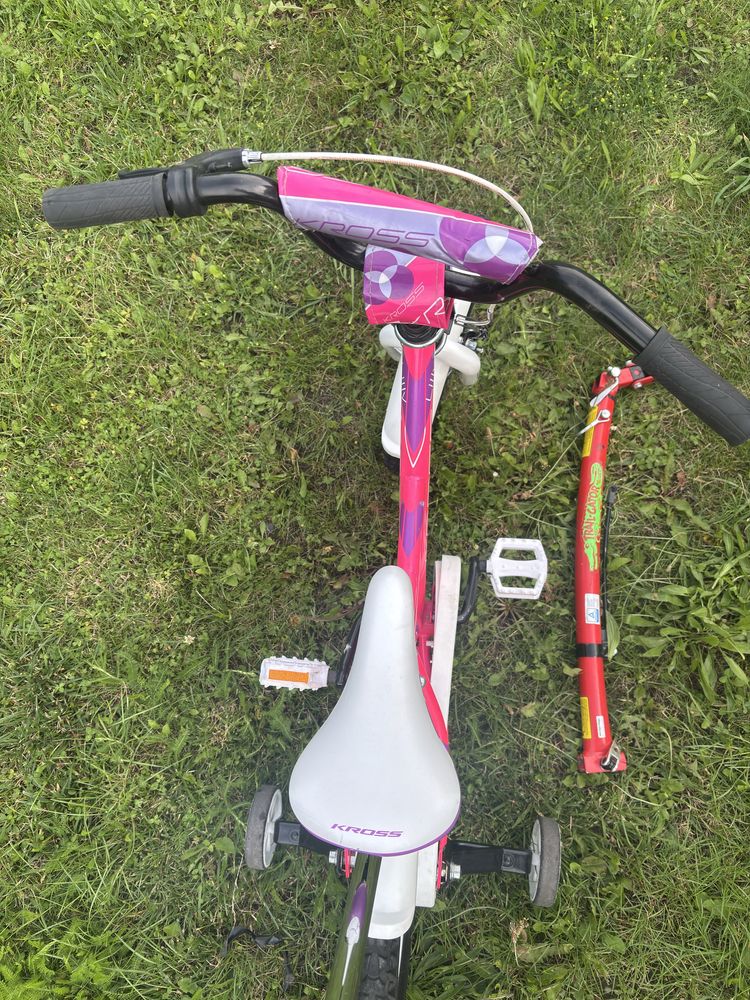 Rower Kross Lilly 16 rozowy - gratis hak holowniczy Trail Gator