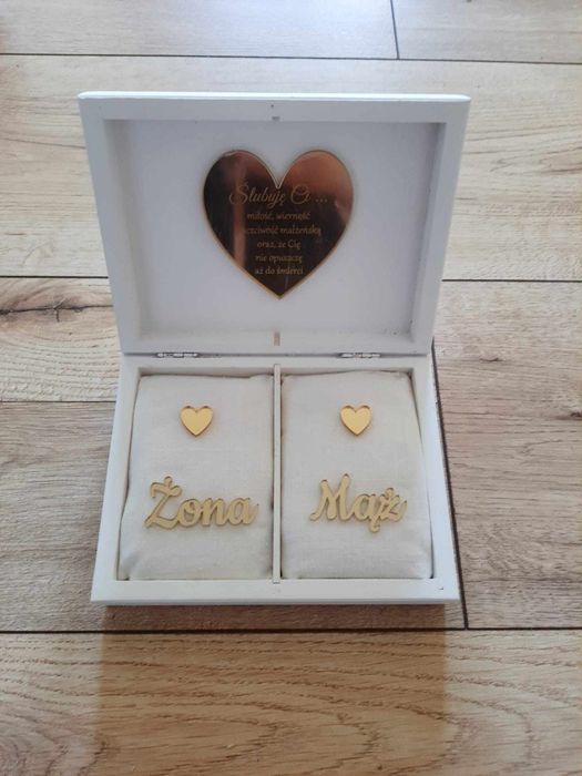 Pudełko na obrączki wesele ślub dekoracje ślubne