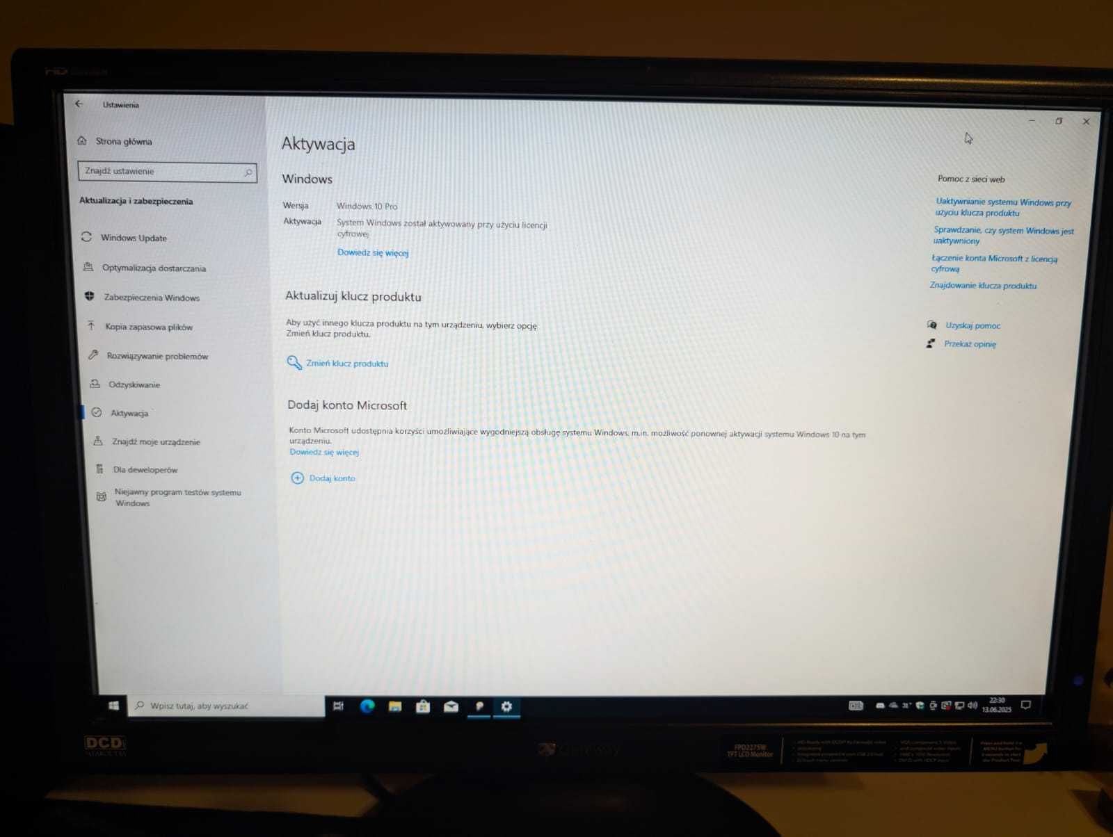 Komputer stacjonarny z monitorem drukarka GRATIS