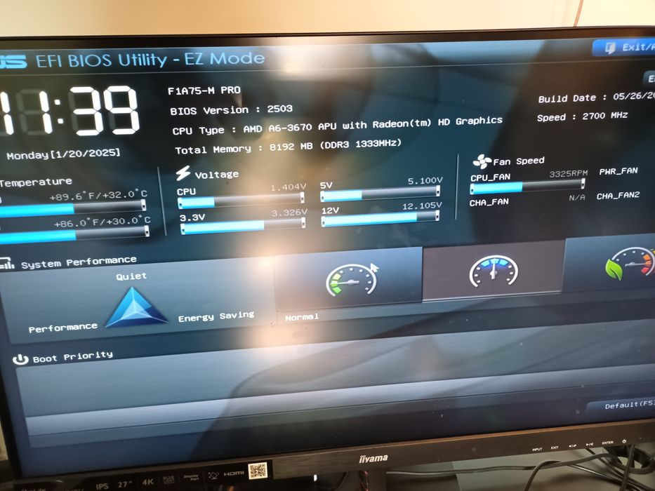 Płyta główna Asus F1A75-M Pro + AMD A6-3600 + chłodzenie