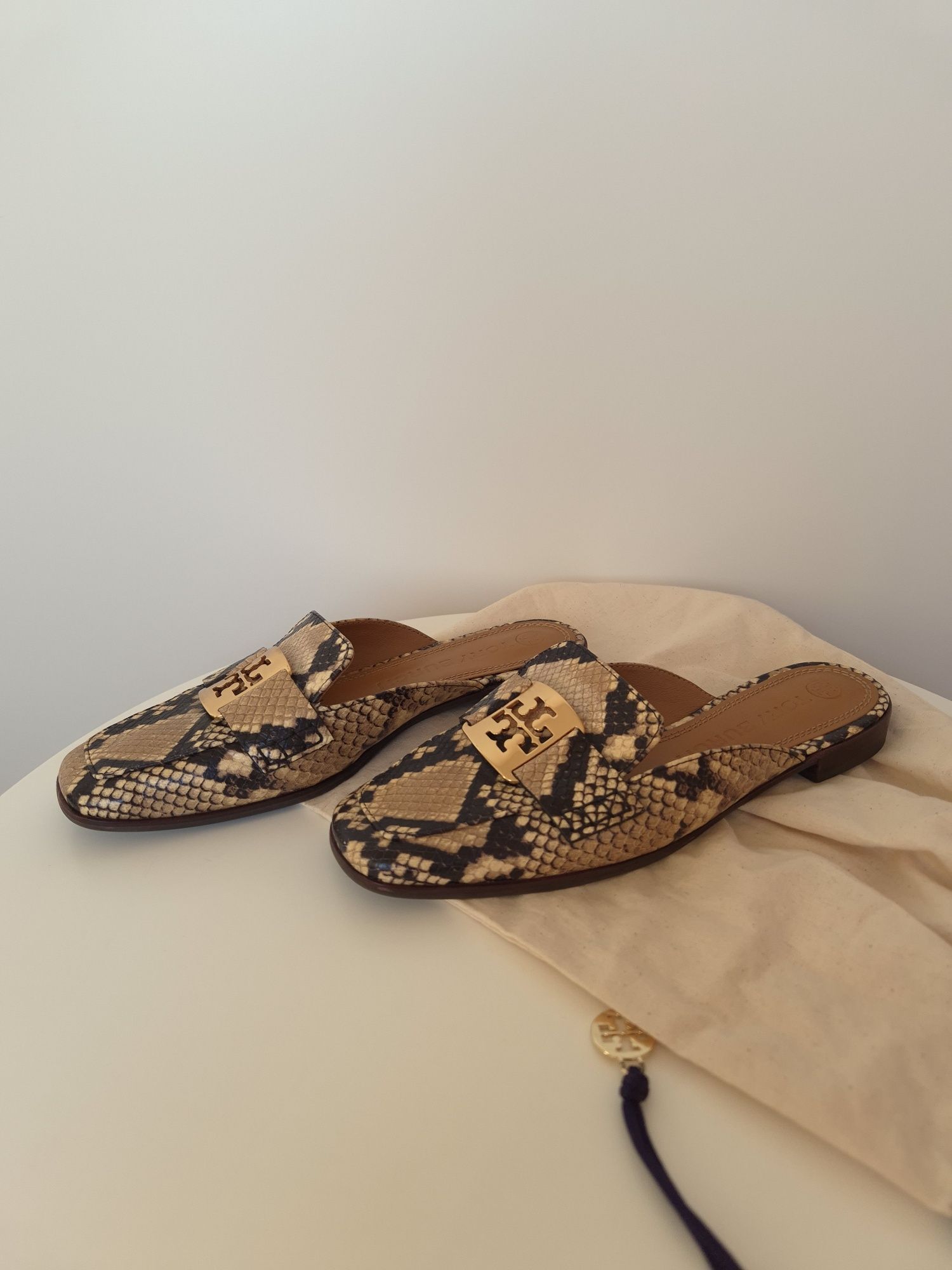 Skórzane mule Tory Burch