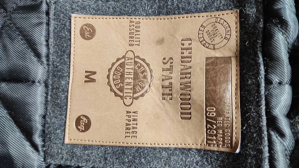 Теплое шерстяное пальто парка куртка Cedar Wood State