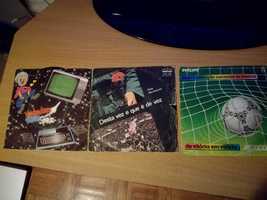 3 discos vinil dos pequenos 33 r.p.m antigos e raros