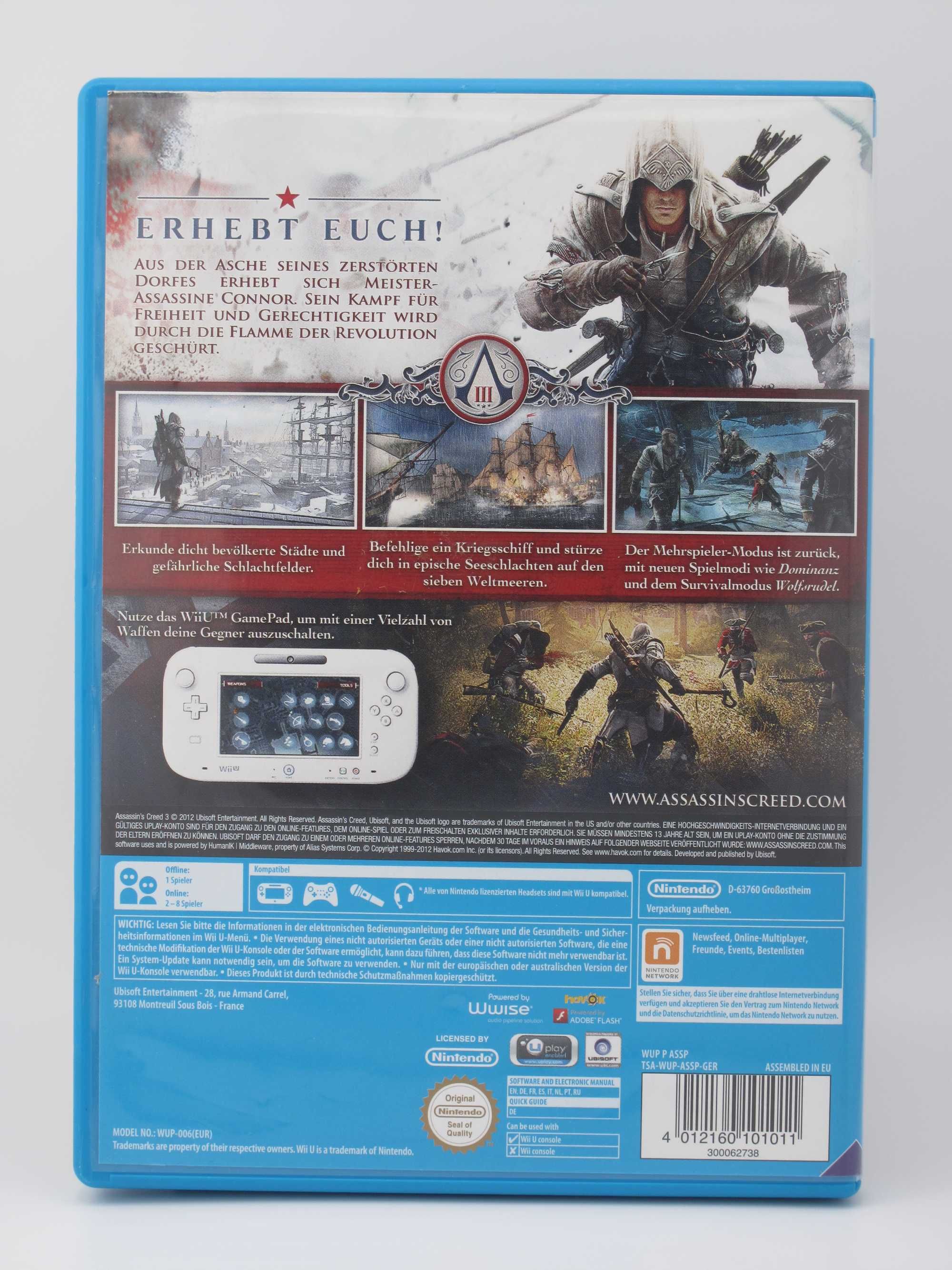 Assassin's Creed III - Wii U - PAL