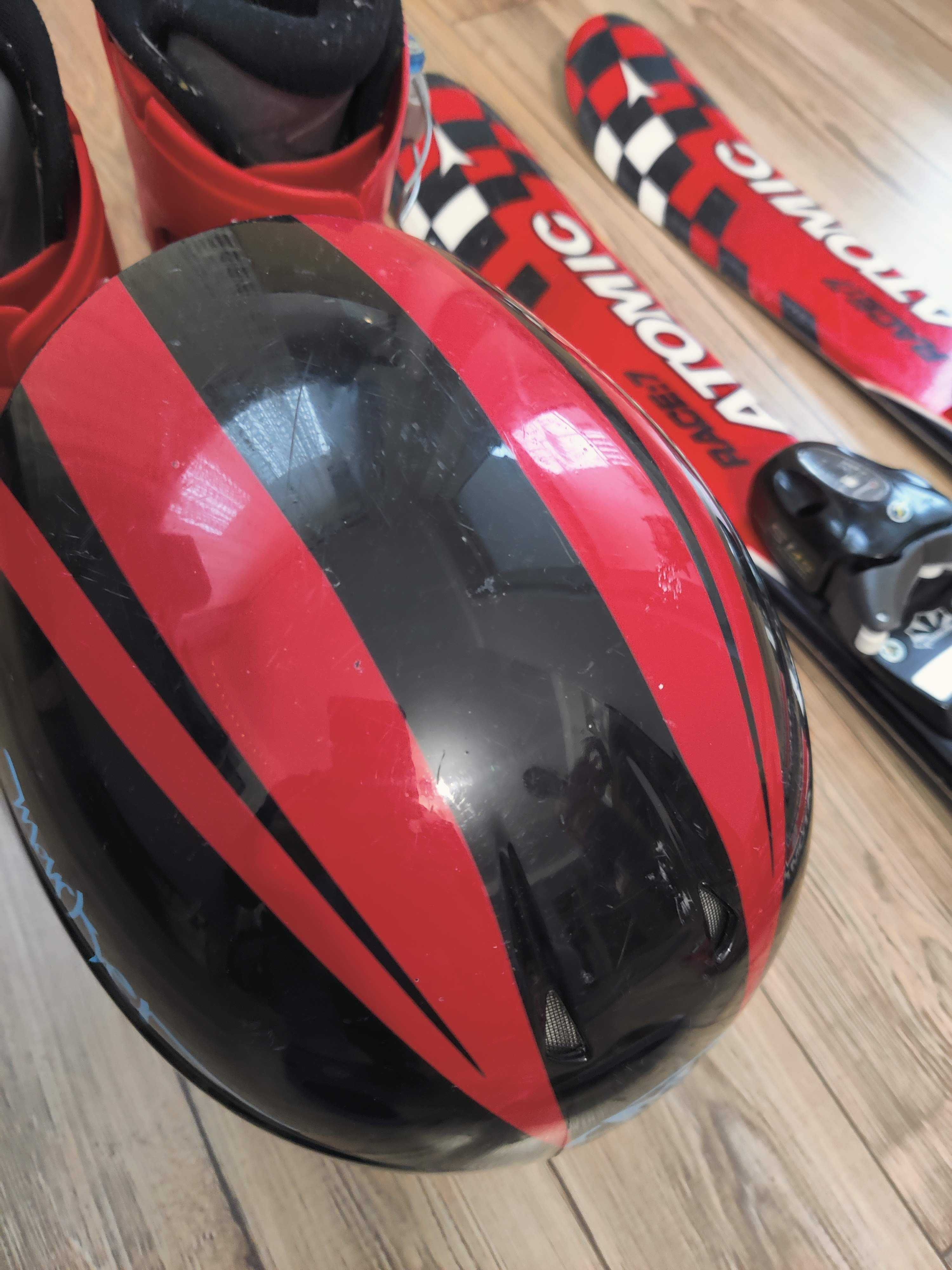 zestaw narciarski komplet dla dziecka: narty buty kask gogle