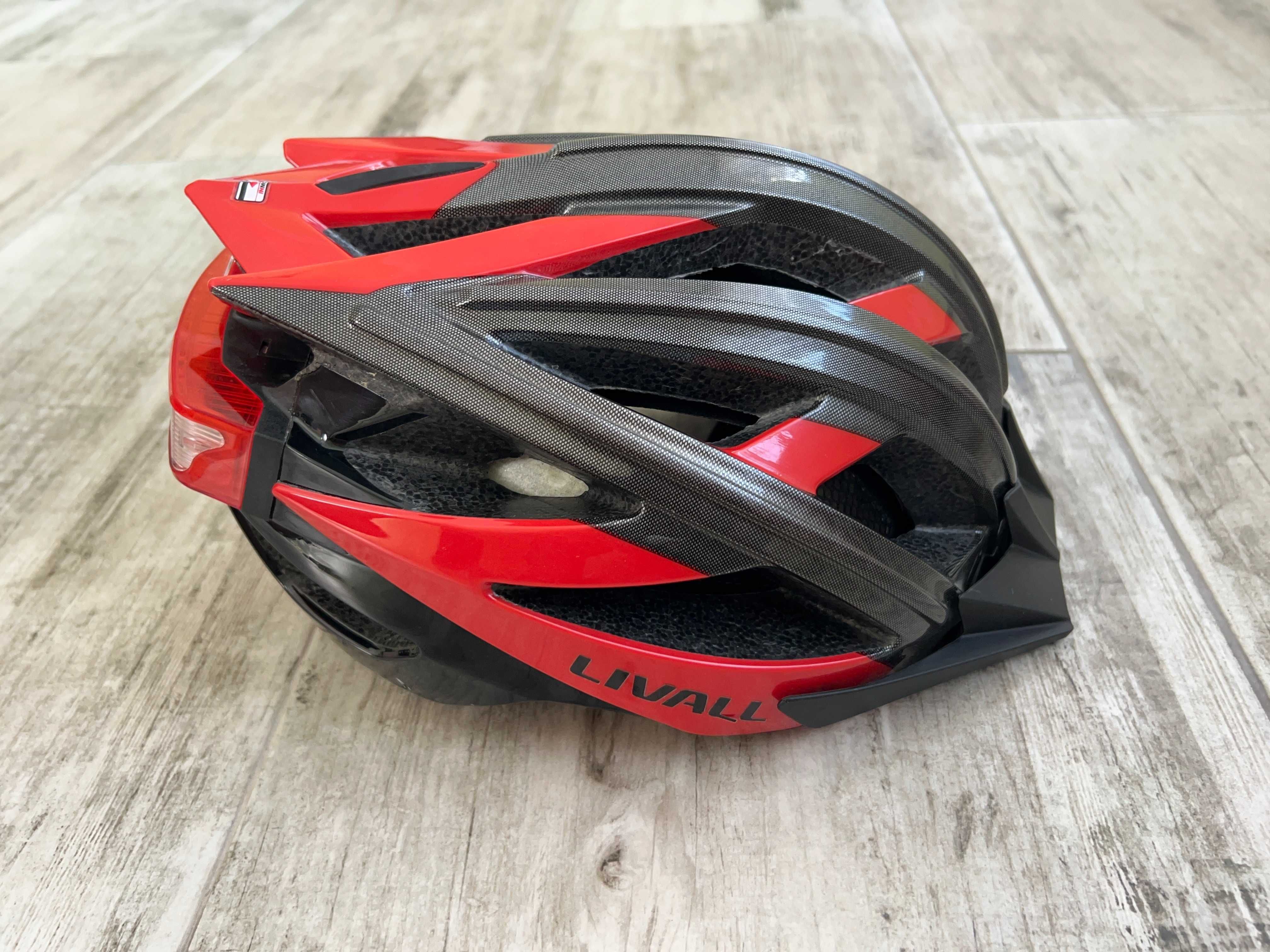Livall велосипедний шолом шлем з фонарем підсвіткою розмір s 52-55 cм