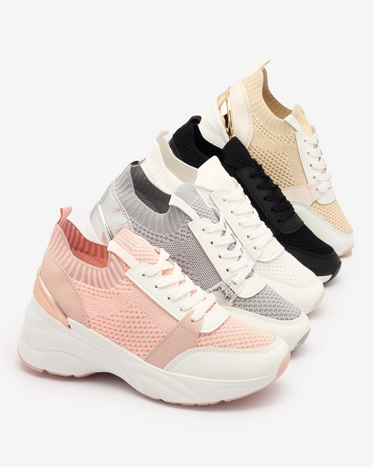 5 KOLORÓW 36 37 38 sneakersy 39 40 na grubej podeszwie tkaninowe mater