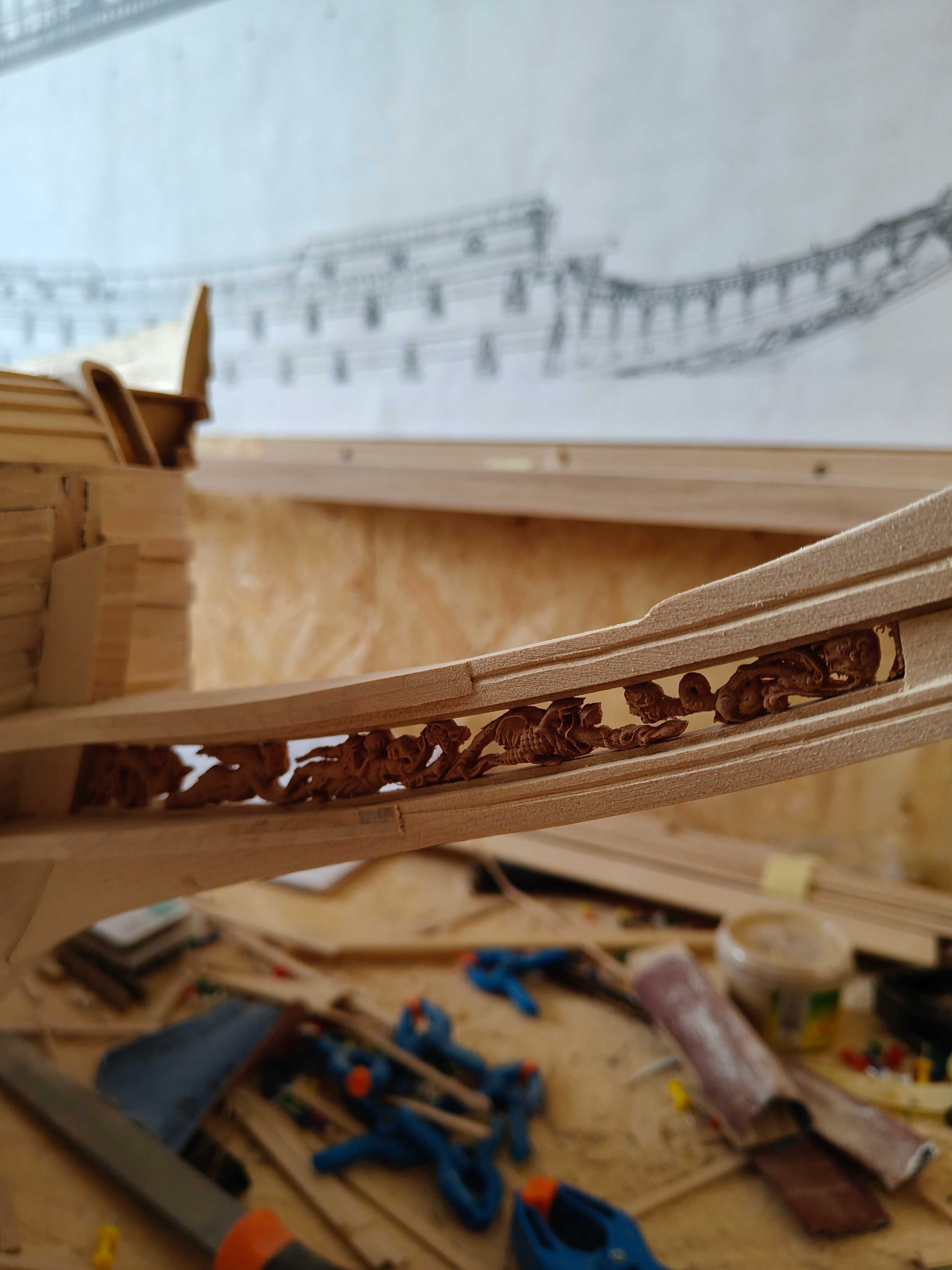Model żaglowca Vasa do ukończenia