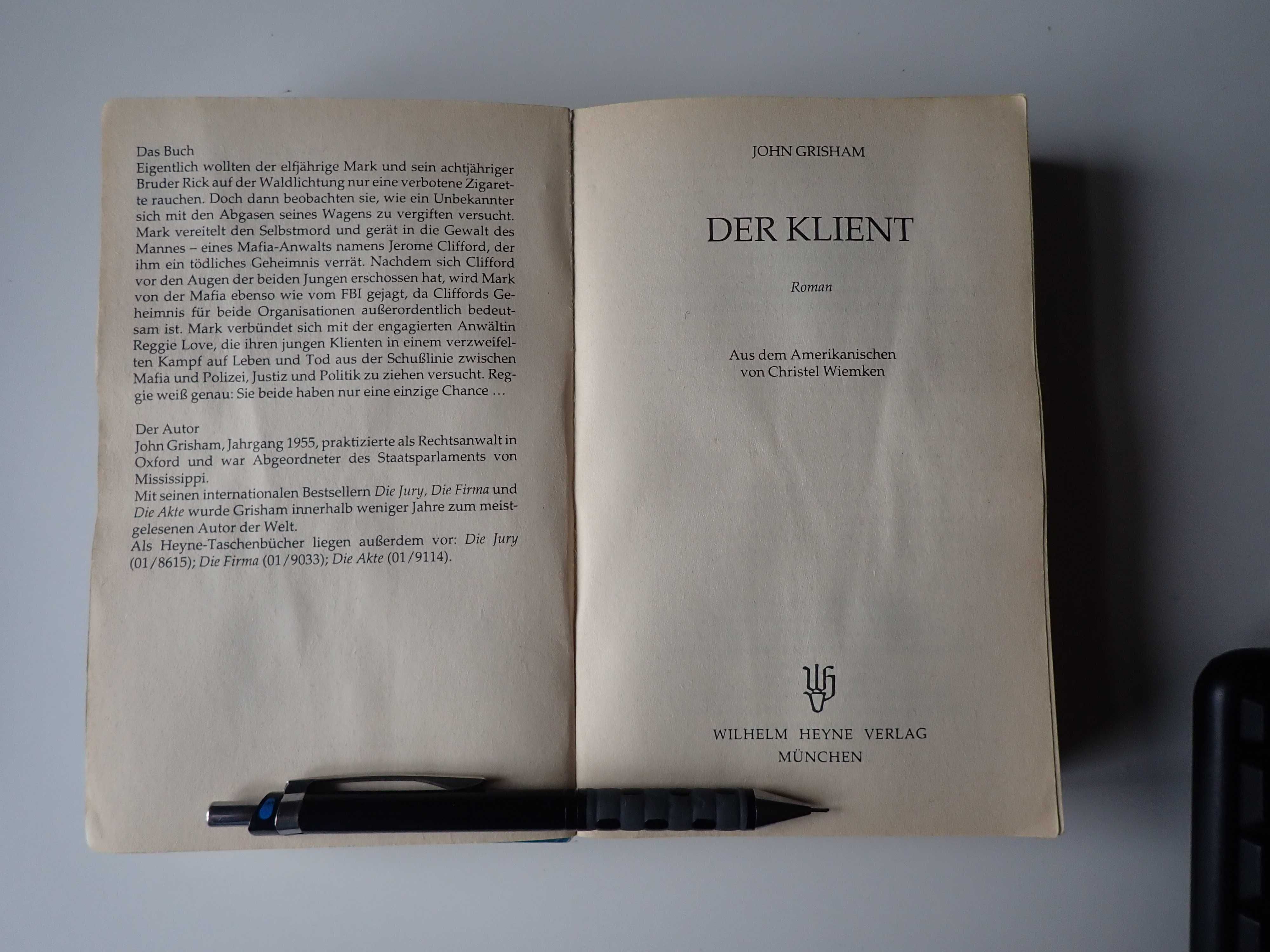 Der Klient John Grisham - powieść po niemiecku