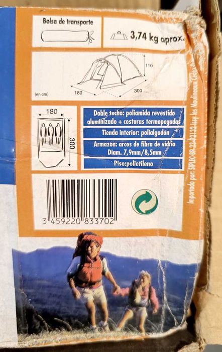 Tenda de Campismo para 3 Pessoas