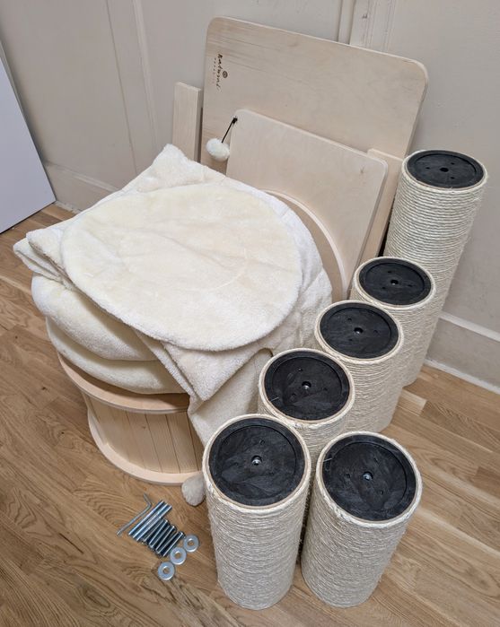 Natural Paradise Drapak dla Kota Magnolia XL Kremowy 175cm Domek Plus