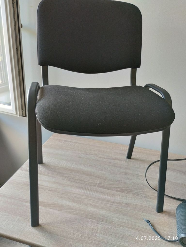 Krzesło konferencyjne fotel czarne solidne