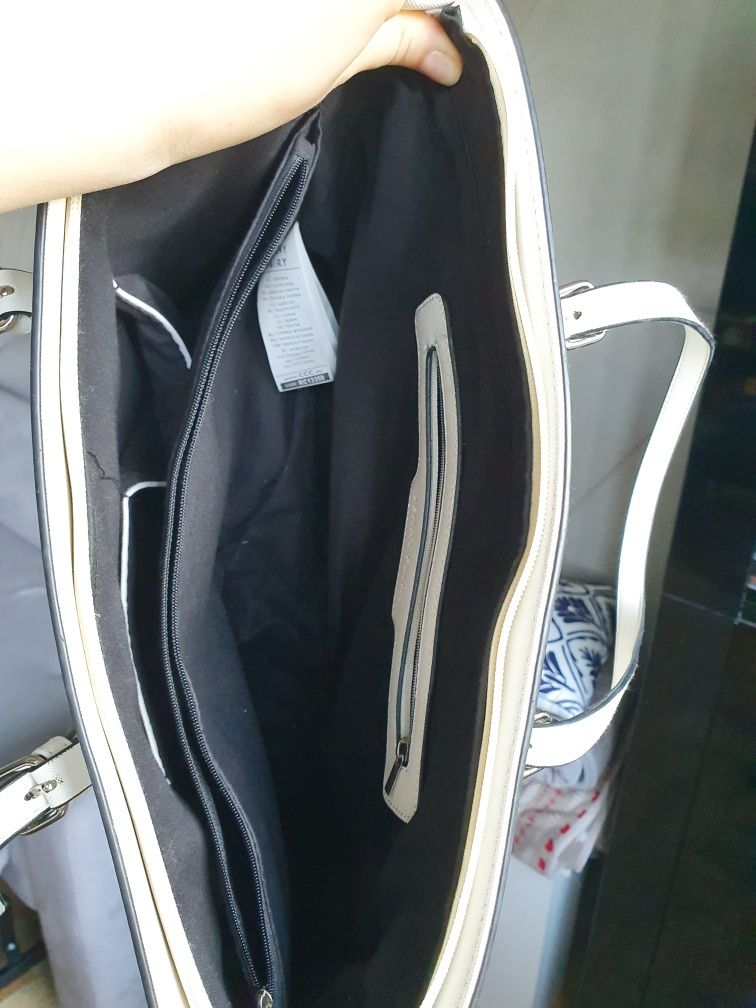 Torba na ramię biała letnia jak nowa