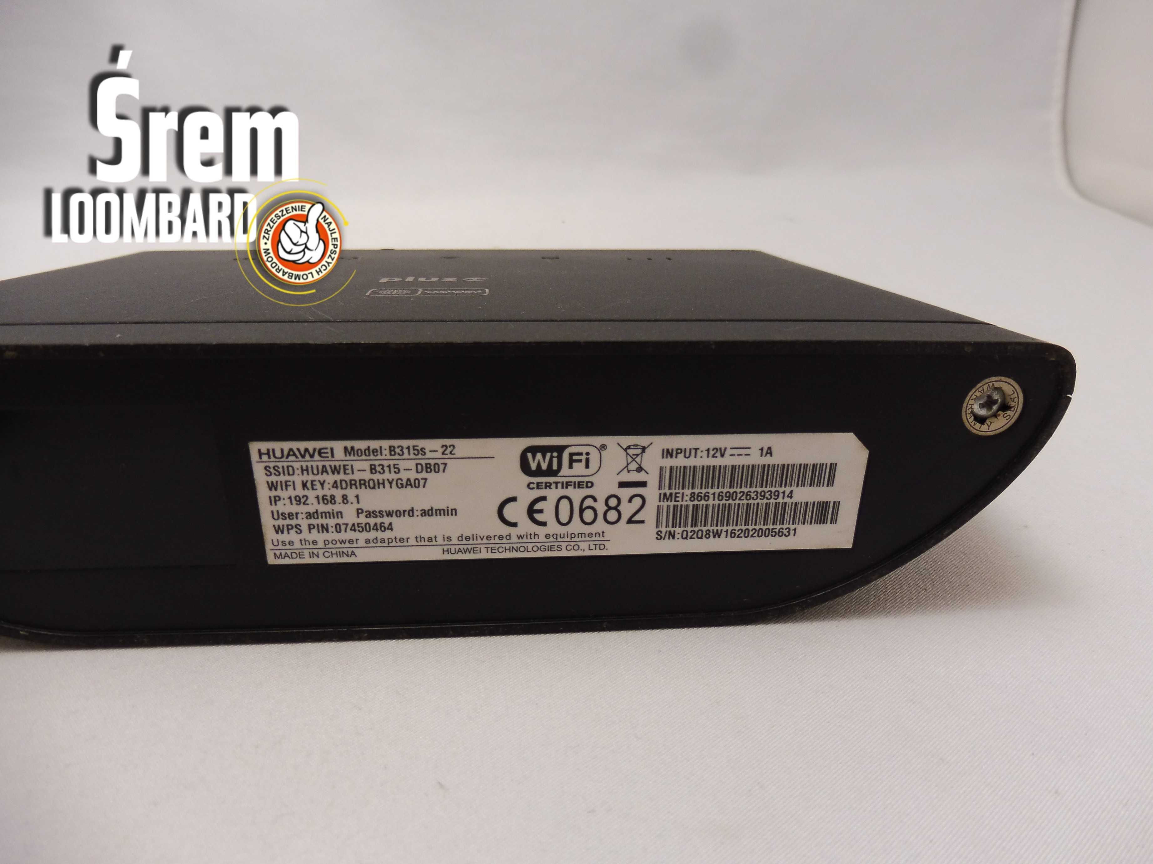 Router Huawei B315, Kartonik, Bark Zasilacza, Stan db!
