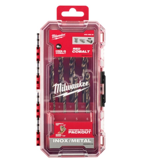 Набір свердл по металу HSS-Co MILWAUKEE, DIN338, (8шт)