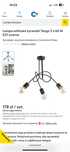 Lampa sufitowa zyrandol Tango 3 x 60W E27 czarna