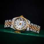 Rolex Datejust 26 tarcza z masy perłowej o rzymskich indeksach