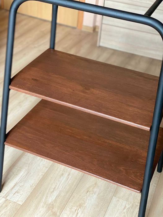 Metalowa półka regał szafka stolik blaty drewniane dębowe