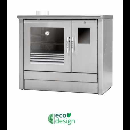 Fogao de lenha modelo METLOR ME16 Inox PV