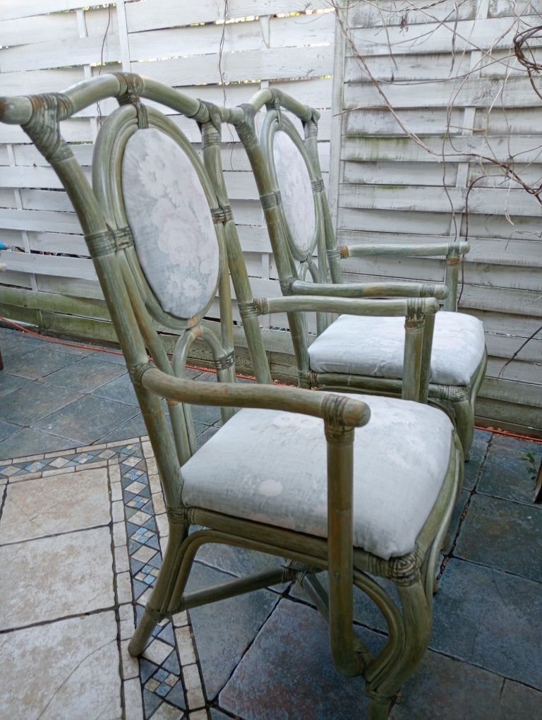 Krzesła art deco z roccoko super na taras 2 szt
