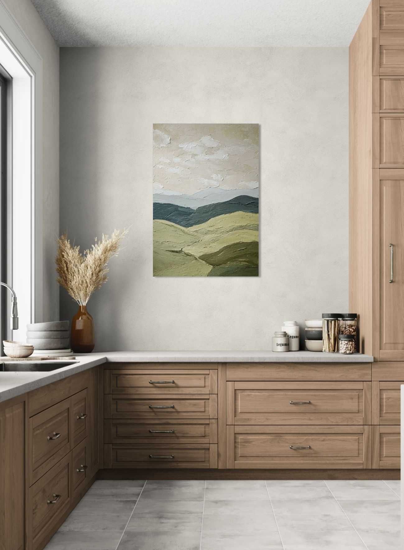 Obraz na płótnie strukturalny abstrakcja Wabi Sabi / Japandi 30×40