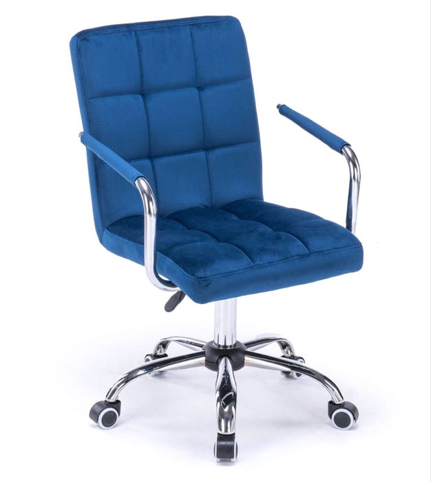 Fotel krzesło biurowe obrotowe niebieskie nowe