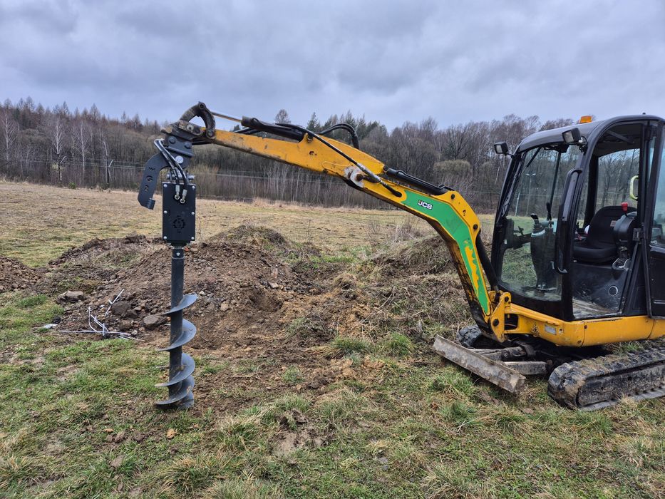 Uslugi minikoparką, minikoparka, Ogrodzenia. WIERTNICA