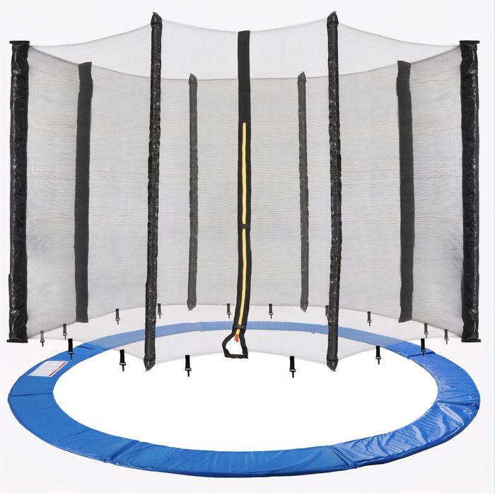 Osłona krawędzi trampoliny 305 cm + siatka na 8 słupków Arebos