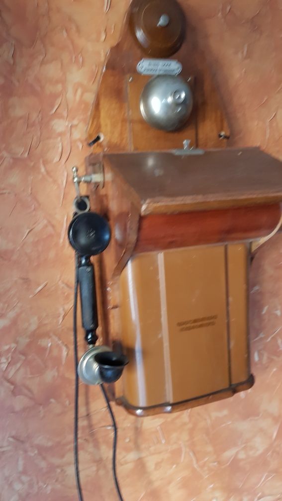 XIX w Zabytkowy Telefon z około 1910 roku  rna Ścianę w Super Stanie