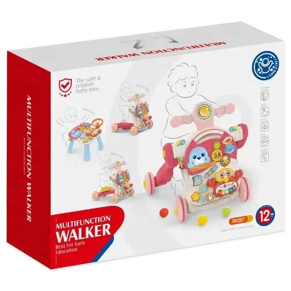 Ходунки-каталка Multifunction Walker HE 0827 4 в 1 + іграшка підвіска