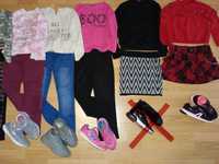 Пакет вещей на девочку 8-9-10 лет лосини, джинси, юбки, реглани