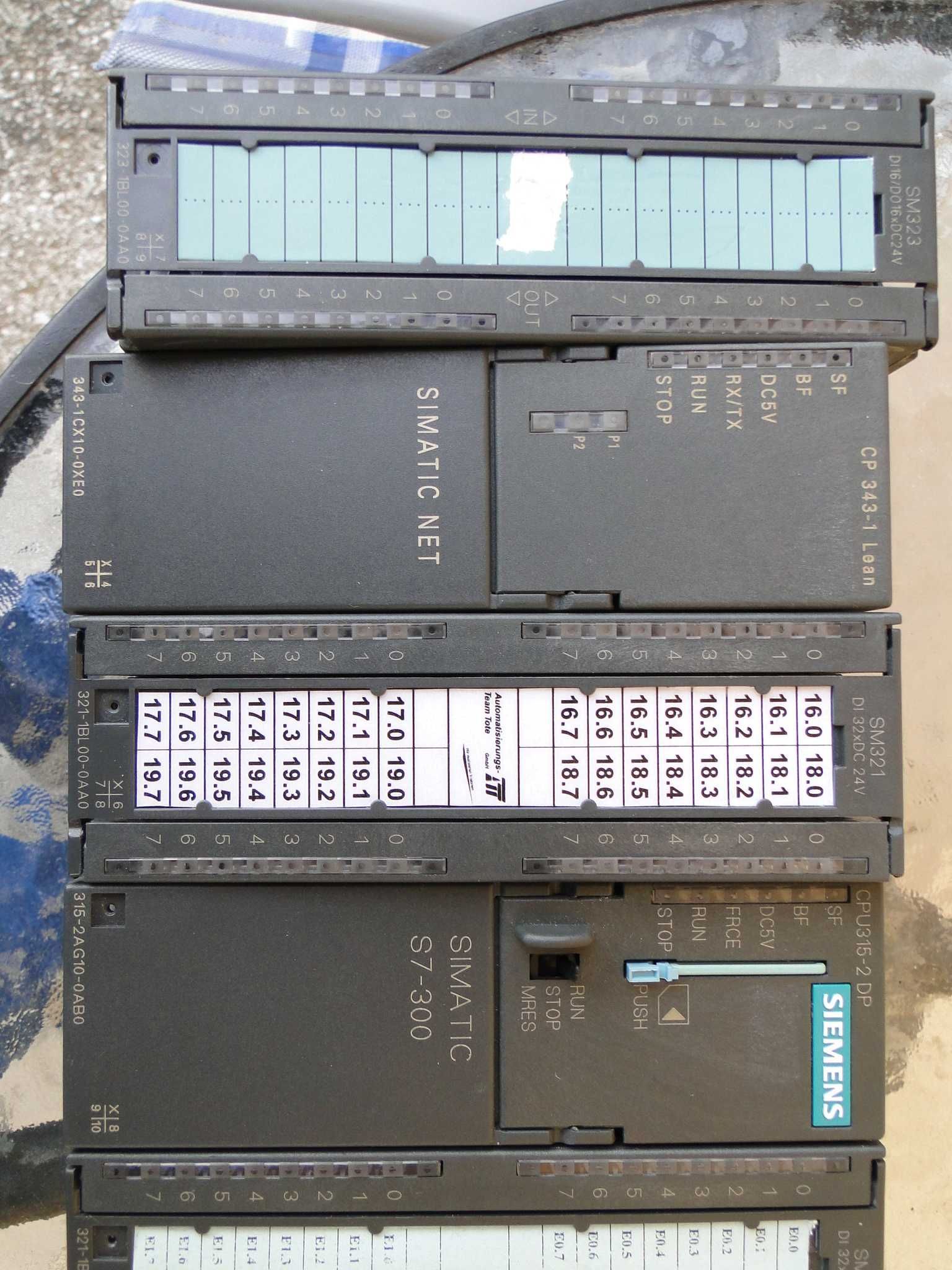 Siemens S7-300, CPU315-2 DP  moduły DI/DO/DO
