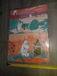 2 razy Puzzle Muminki. Drewnana układanka Moomin. Gry dla dzieci