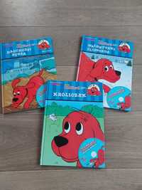 3 tomy książek z serii Clifford dla dzieci używane dobry stan